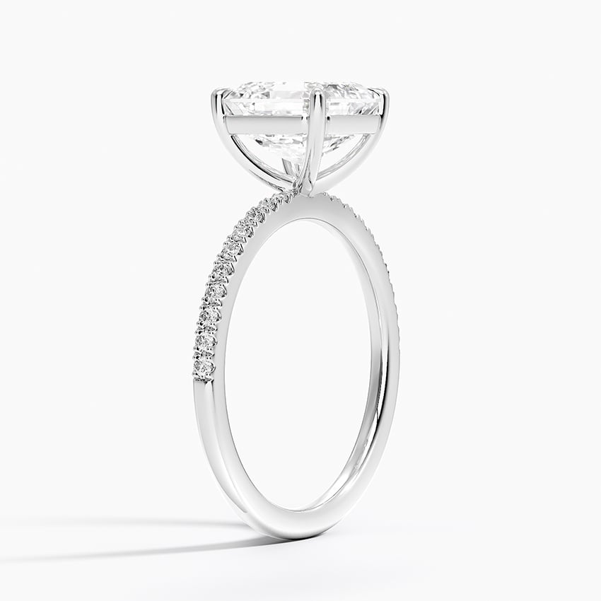 18K White Gold Perfect Fit Half Coverage Diamond Ring