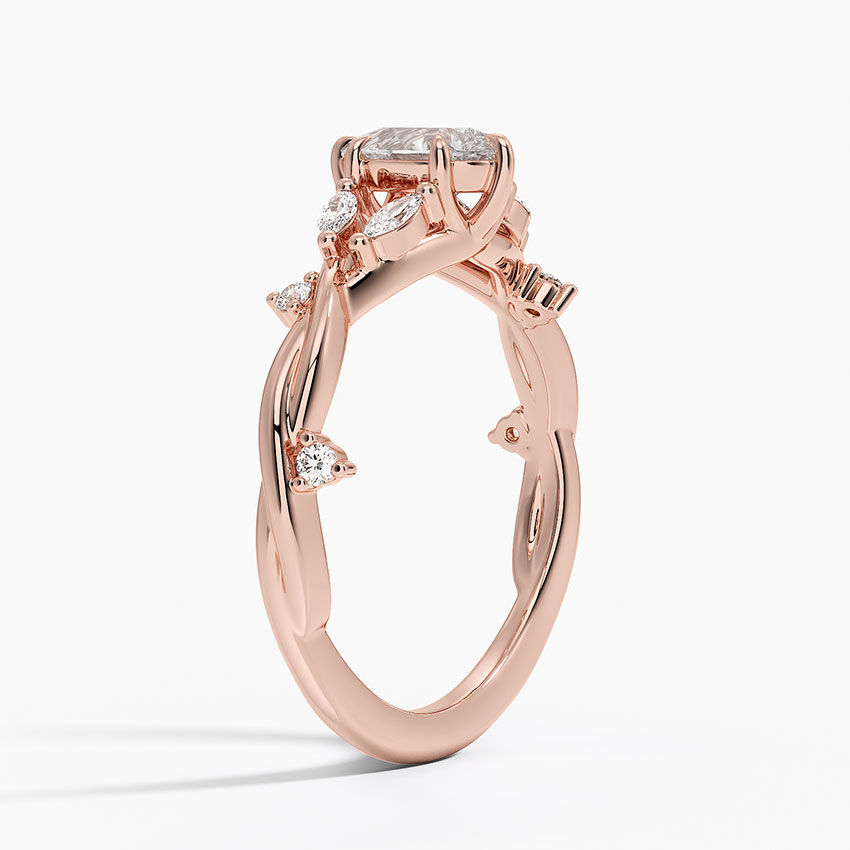 14K Rose Gold Azalea Twist Diamond Ring