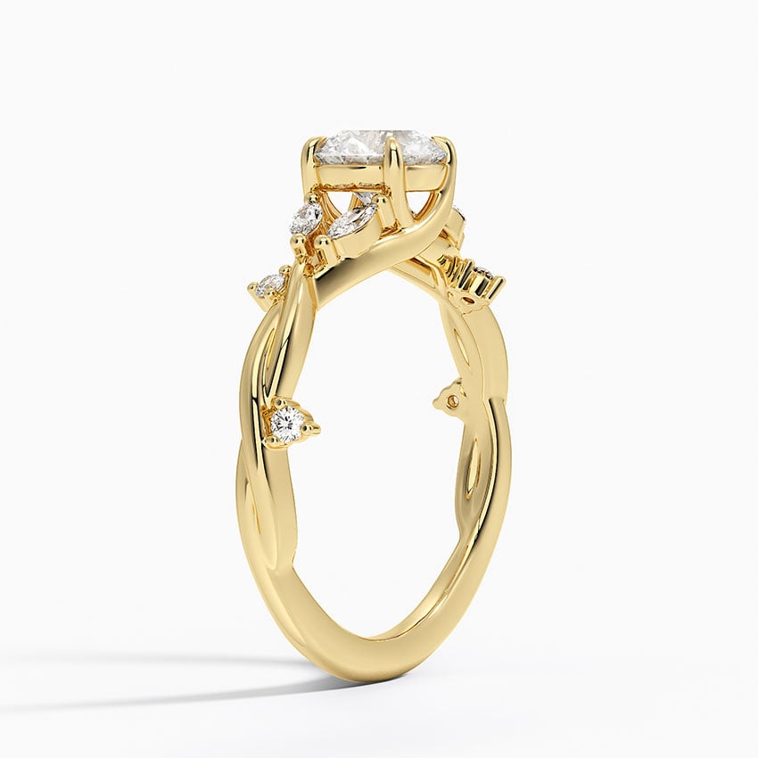 18KY Sapphire Azalea Twist Diamond Ring, large top view