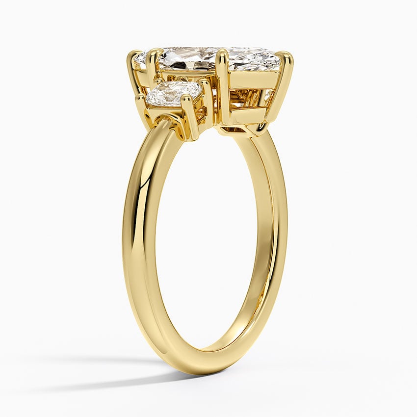 Helena Radiant-Cut Three Stone Diamond Ring (3/8 ct. tw.)