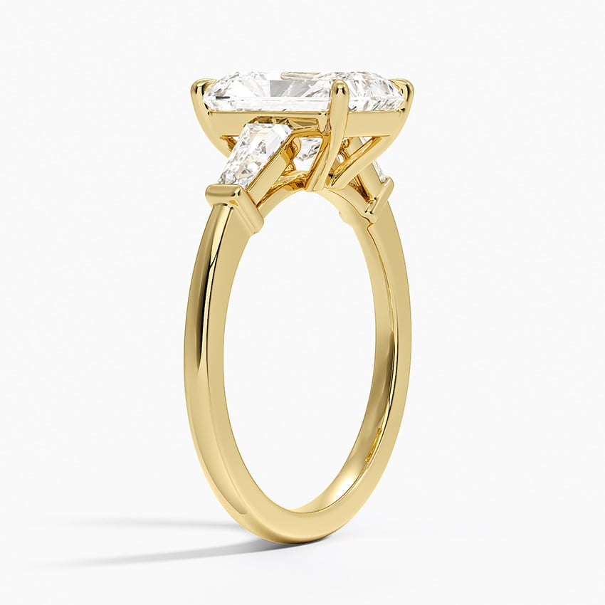 18K Yellow Gold Symphony Tapered Baguette Three Stone Diamond Ring (1/2 ct. tw.)