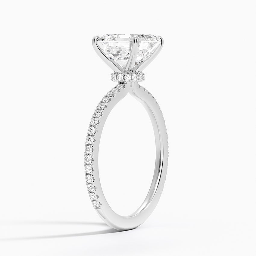Demi Engagement Ring - Hidden Halo Diamond Ring
