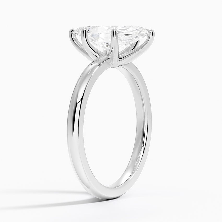 Fairmined 2mm Six-Prong Solitaire Ring in 18K White Gold
