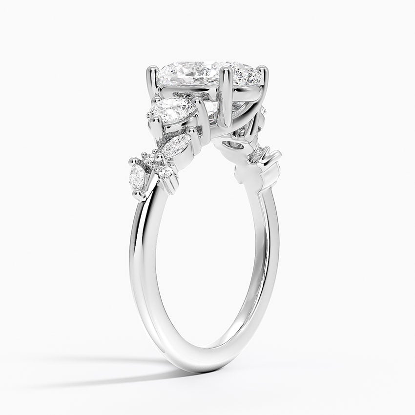 18K White Gold Arden Three Stone Diamond Ring