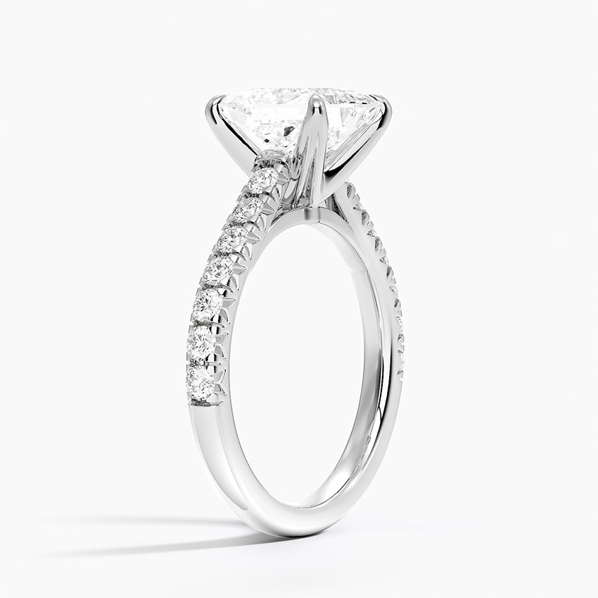 French Pavé Engagement Ring
