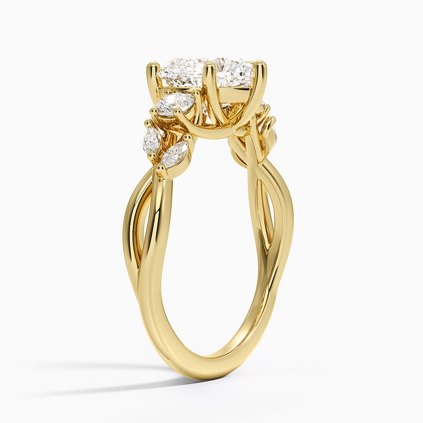 18K Yellow Gold Willow Three Stone Diamond Ring (1/3 ct. tw.)