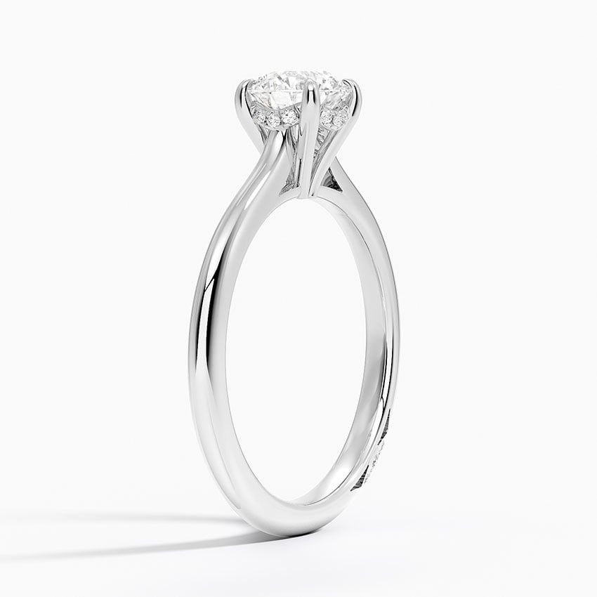 18KW Lab Grown Sapphire Tacori Founder's Petite Diamond Ring, large top view