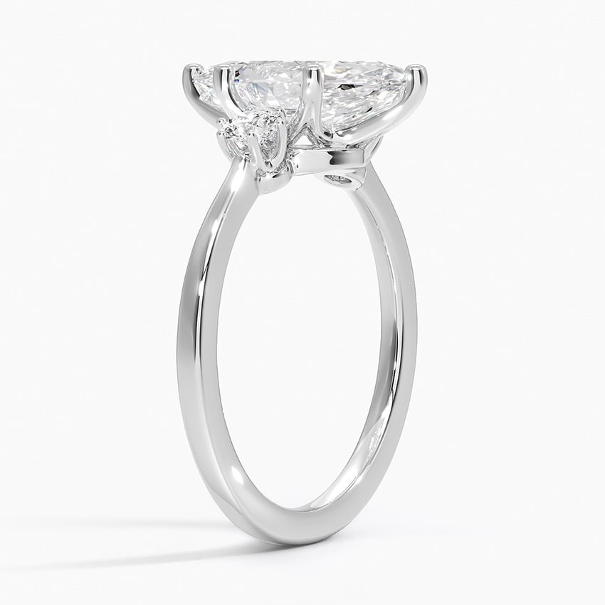 18K White Gold Tallula Three Stone Diamond Ring