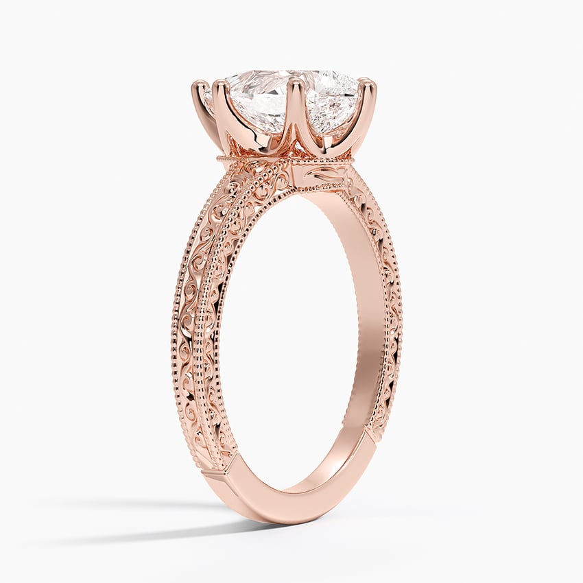 14K Rose Gold Hudson Engraved Ring