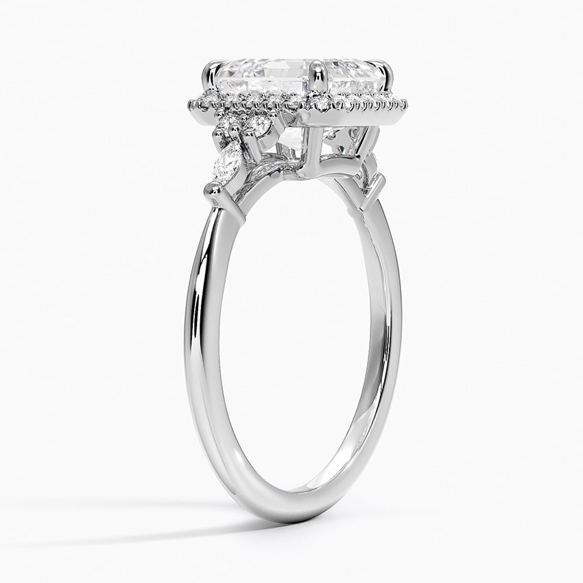 Diamond Halo Accent Engagement Rings
