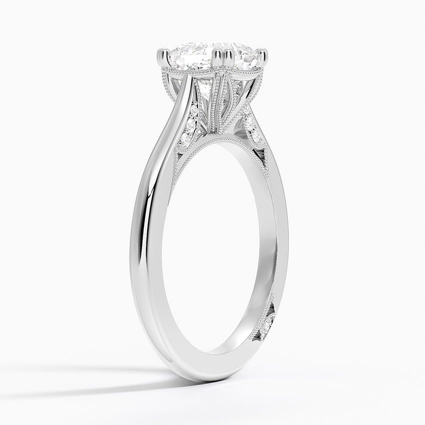 Cathedral Shoulder Bead Prong Diamond Setting