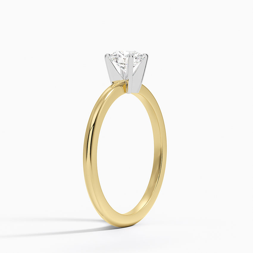 18K Yellow Gold 1.5mm Four-Prong Comfort Fit Ring