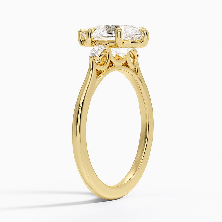 Three Stone Pear Engagement Ring - Aria