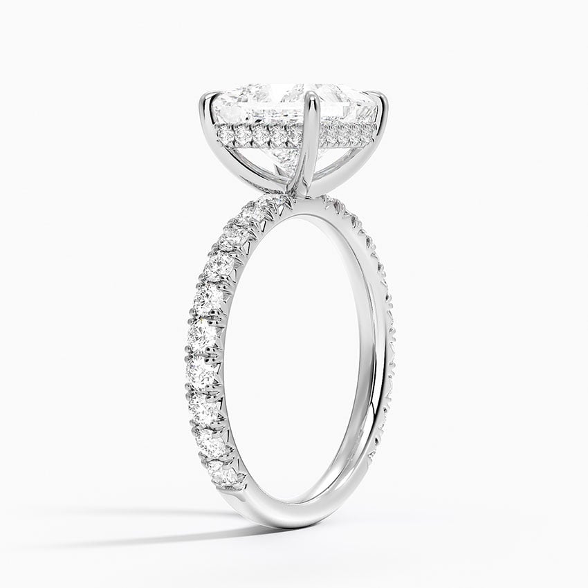 18K White Gold Perfect Fit French Pavé Diamond Ring