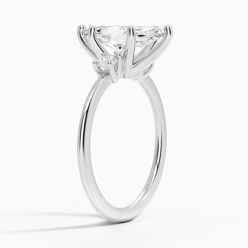 Thin Three Stone Diamond Ring