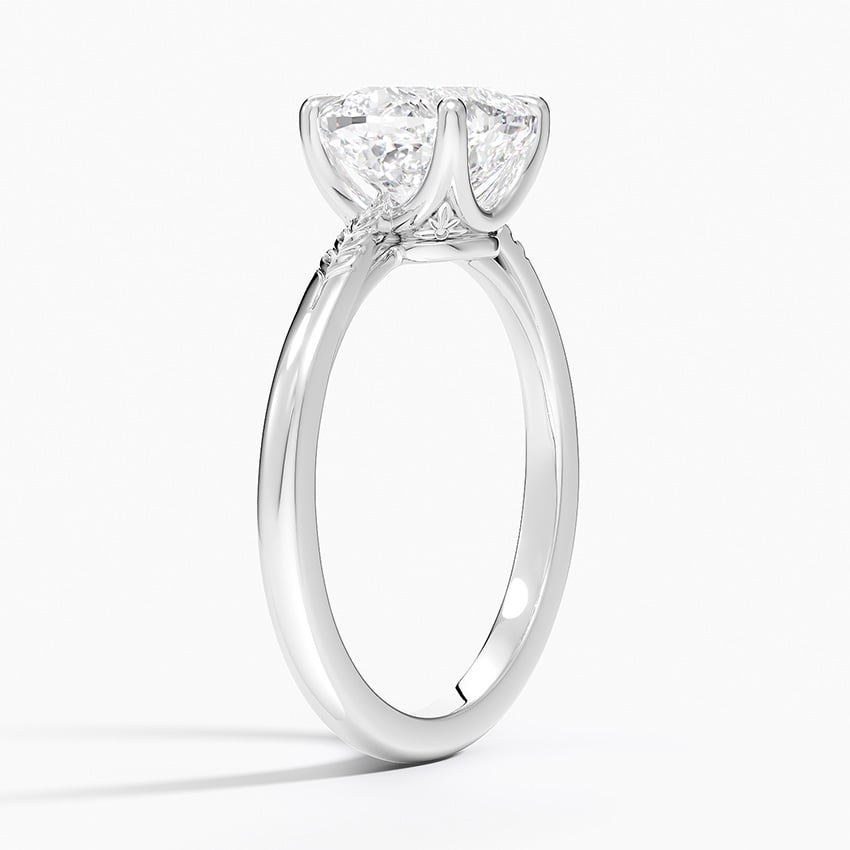 Platinum Laurel Engraved Ring