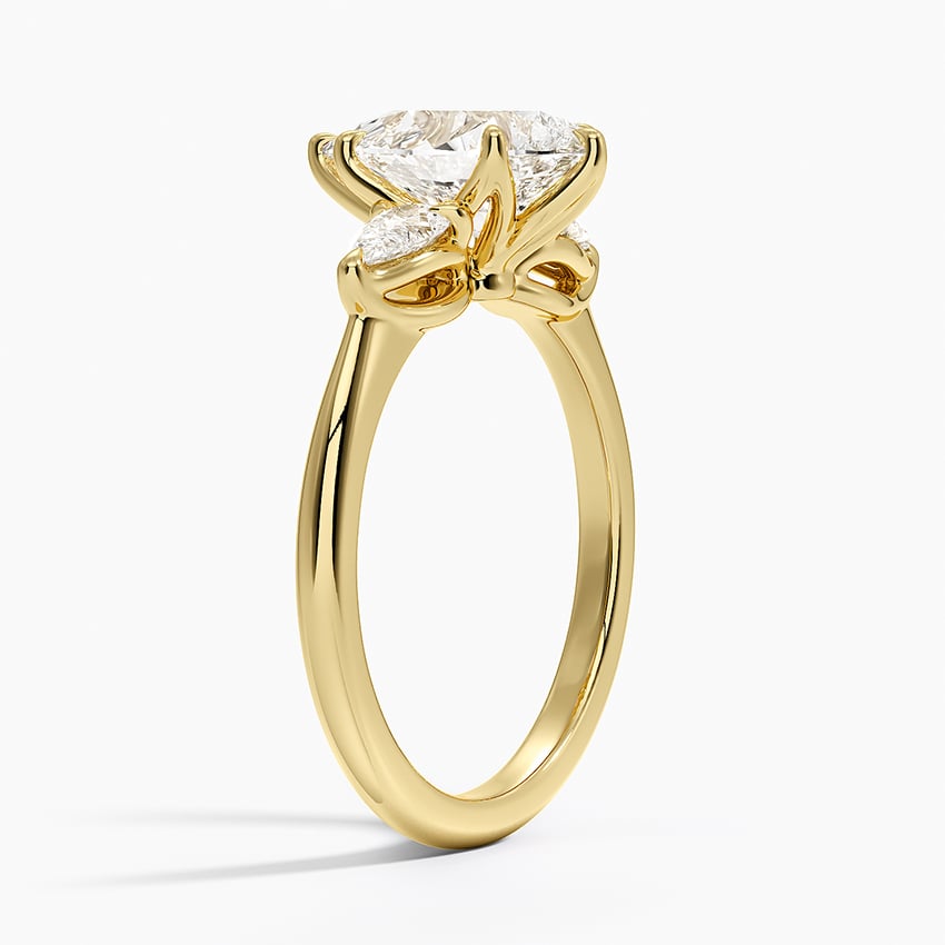 Fleur Three Stone Diamond Ring