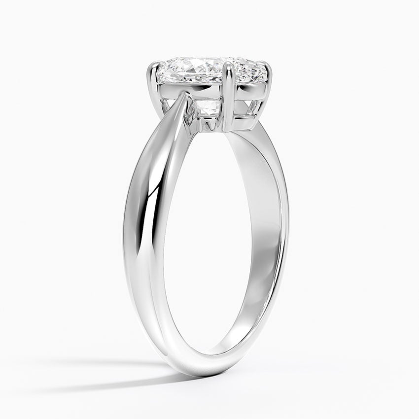 Thea Tapered Solitaire Diamond Ring