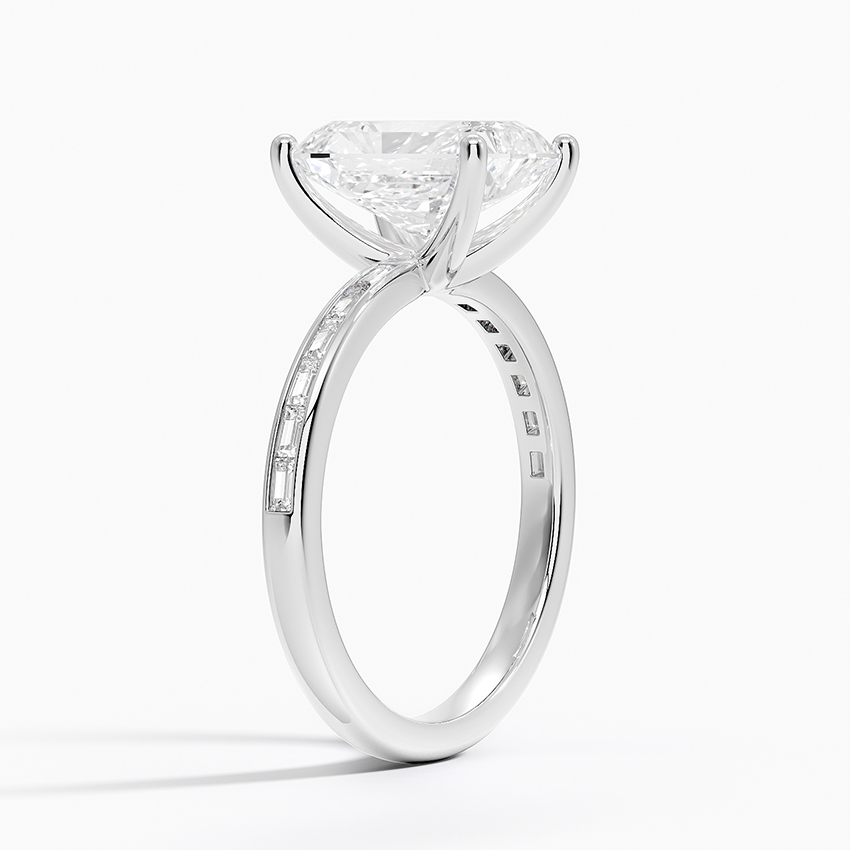18K White Gold Tabitha Channel Set Baguette Diamond Ring