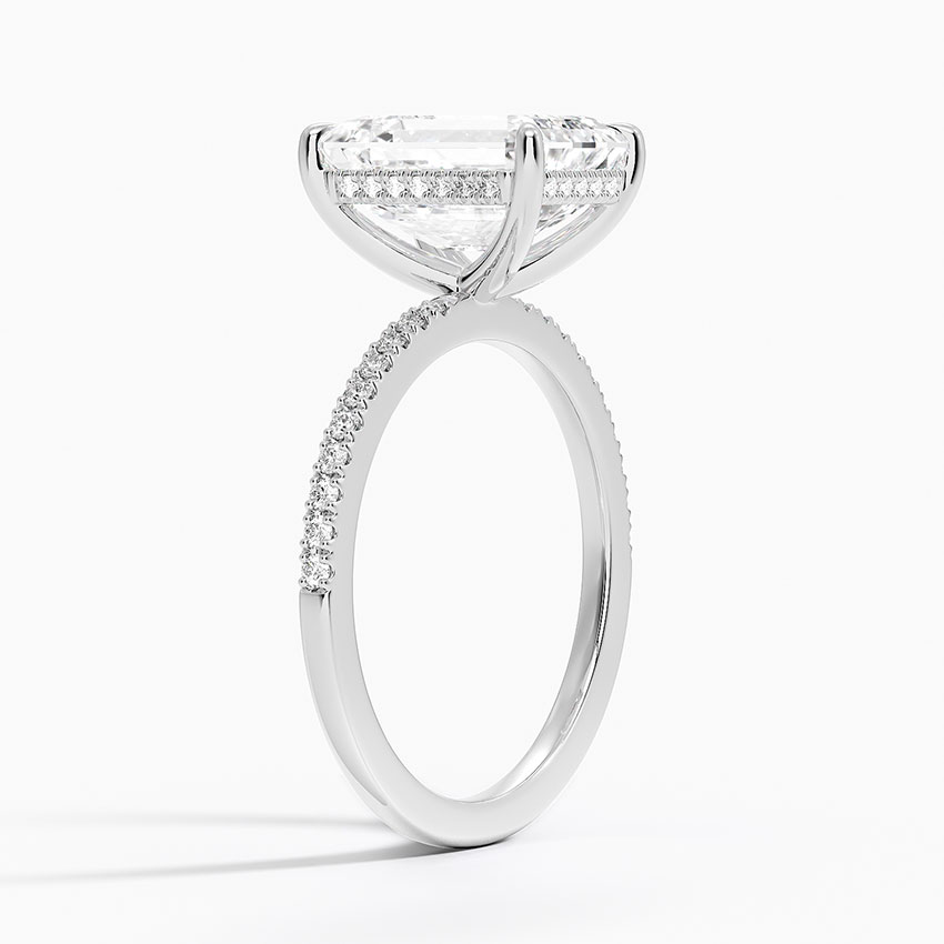 Platinum Perfect Fit Half-Coverage Hidden Halo Diamond Ring (1/5 ct. tw.)