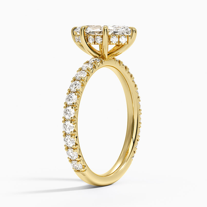 Perfect Fit French Pavé Diamond Ring in 18K Yellow Gold