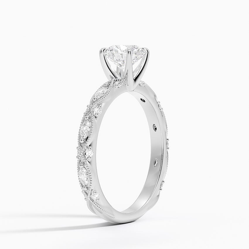 PT Sapphire Celestia Milgrain Diamond Ring (1/4 ct. tw.), large top view