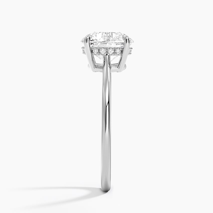18K White Gold Elle Hidden Halo Diamond Ring