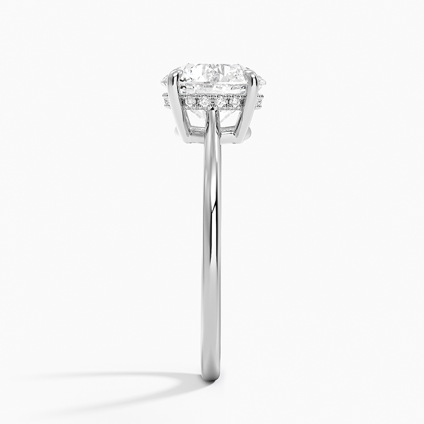 18K White Gold Elle Hidden Halo Diamond Ring