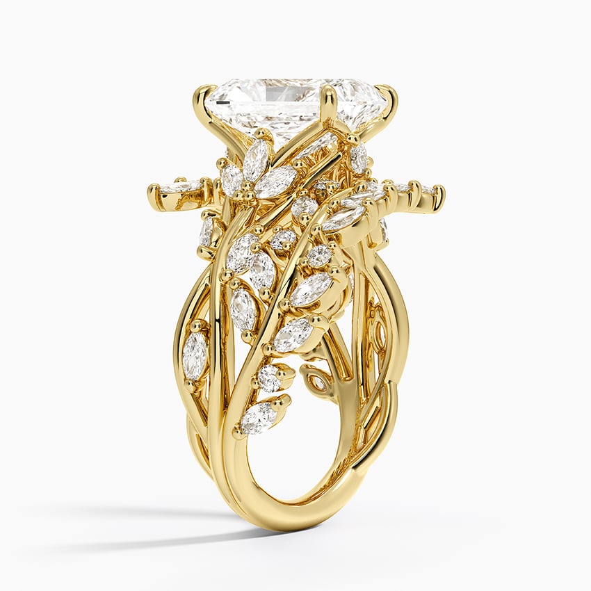 18K Yellow Gold Secret Garden Wrap Diamond Ring