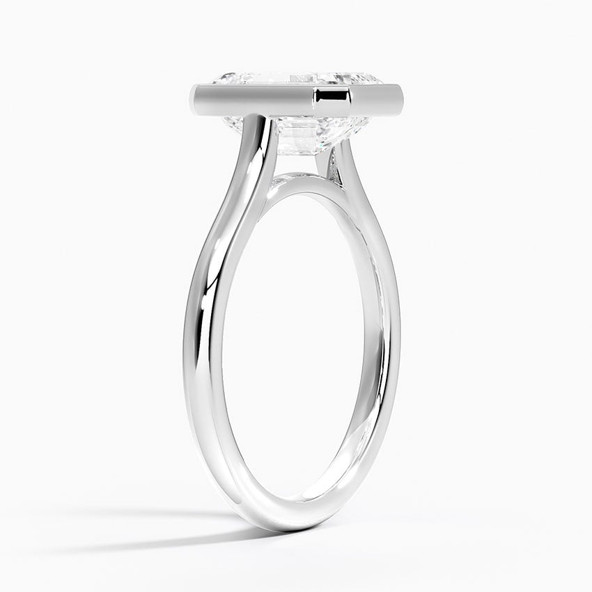 Platinum Luna 2mm Bezel Ring