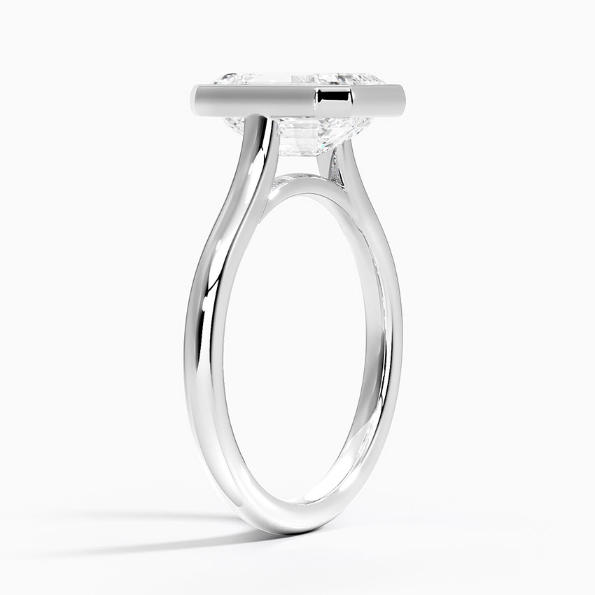 18K White Gold Luna Bezel Ring