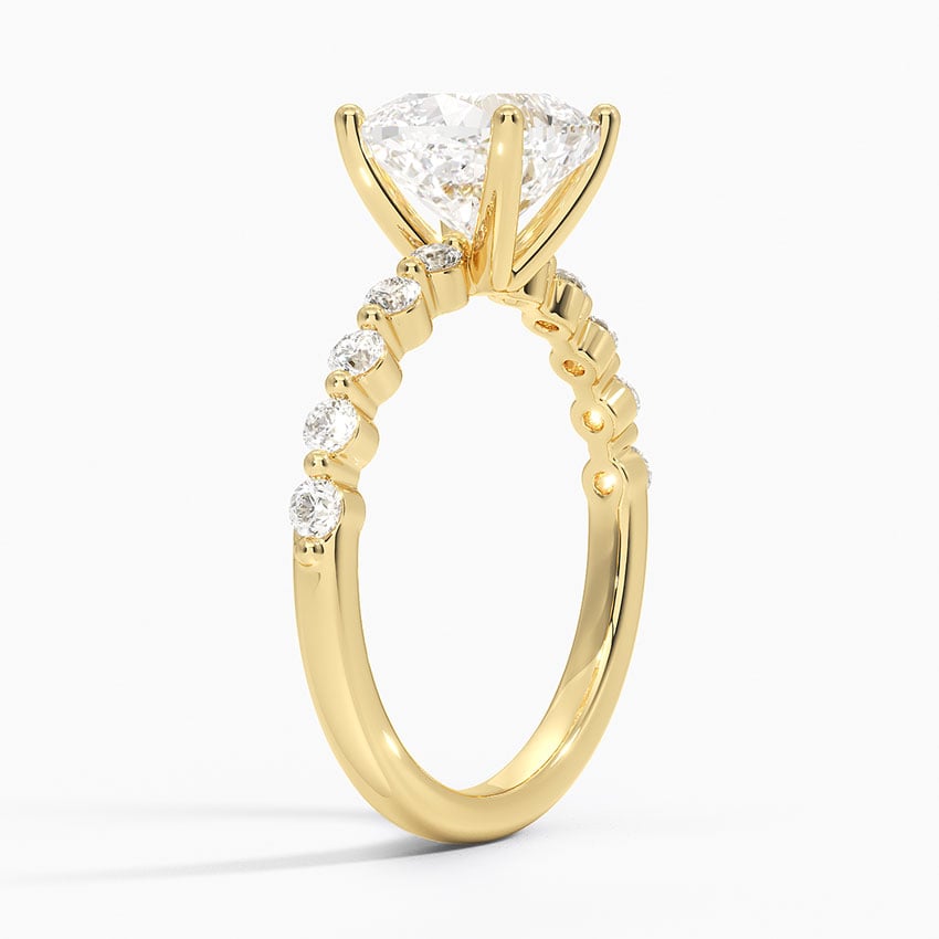 18K Yellow Gold Marseille Half Coverage Diamond Ring (1/4 ct. tw.)