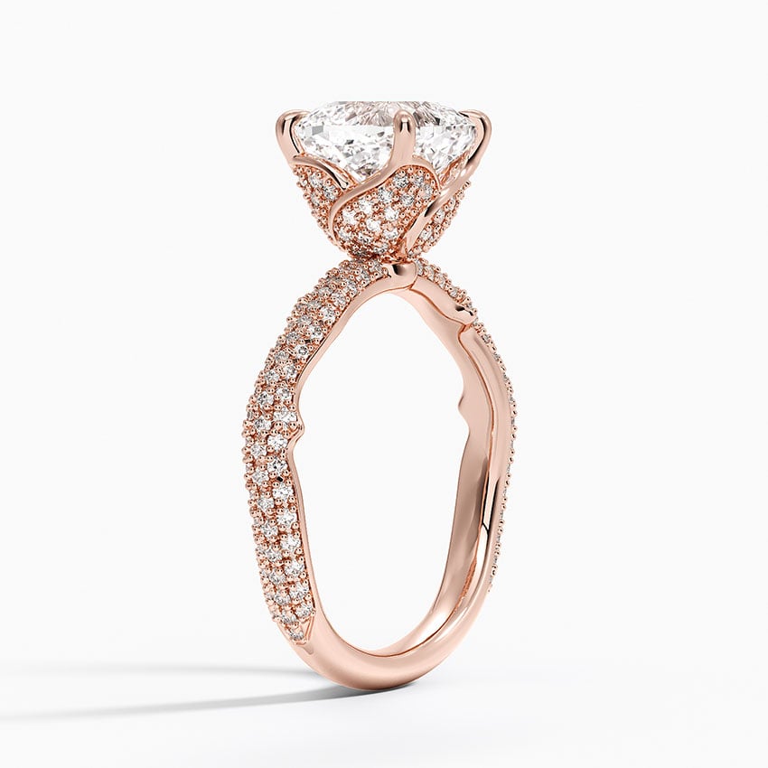 14K Rose Gold Rose Thorn Diamond Ring