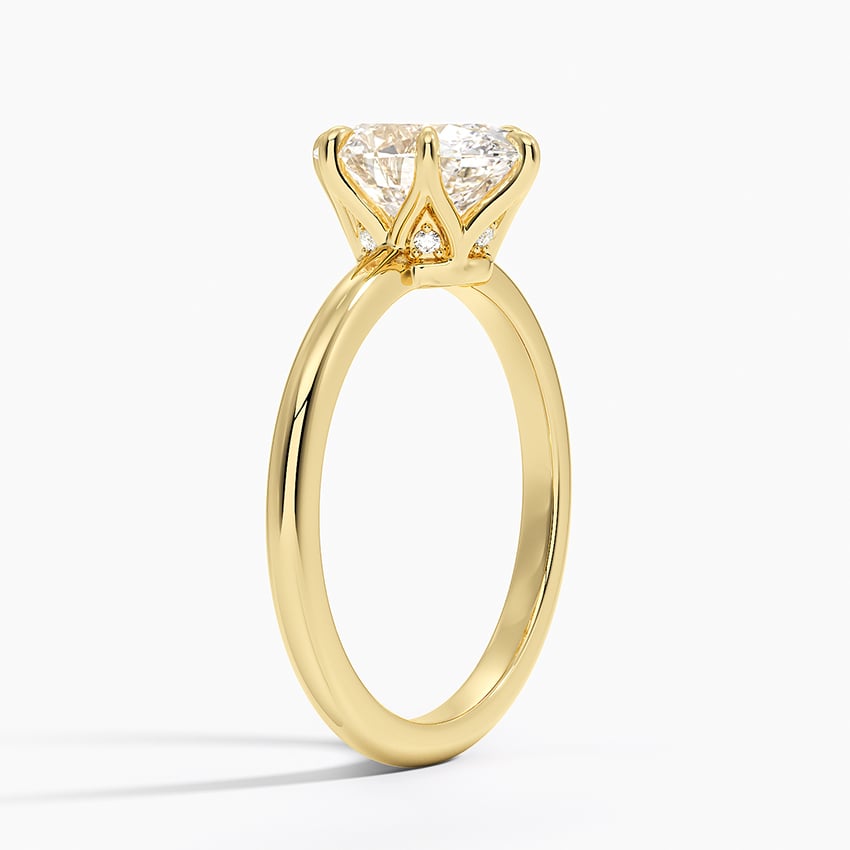 Hidden Halo Solitaire Engagement Ring