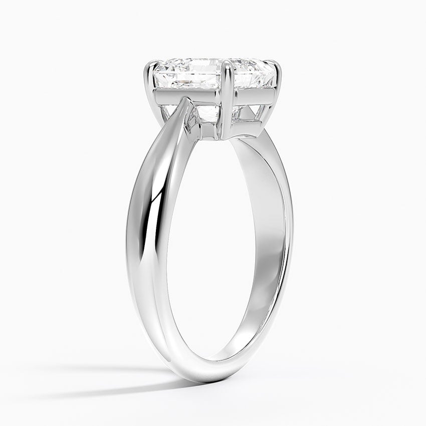 Thea Tapered Solitaire Diamond Ring