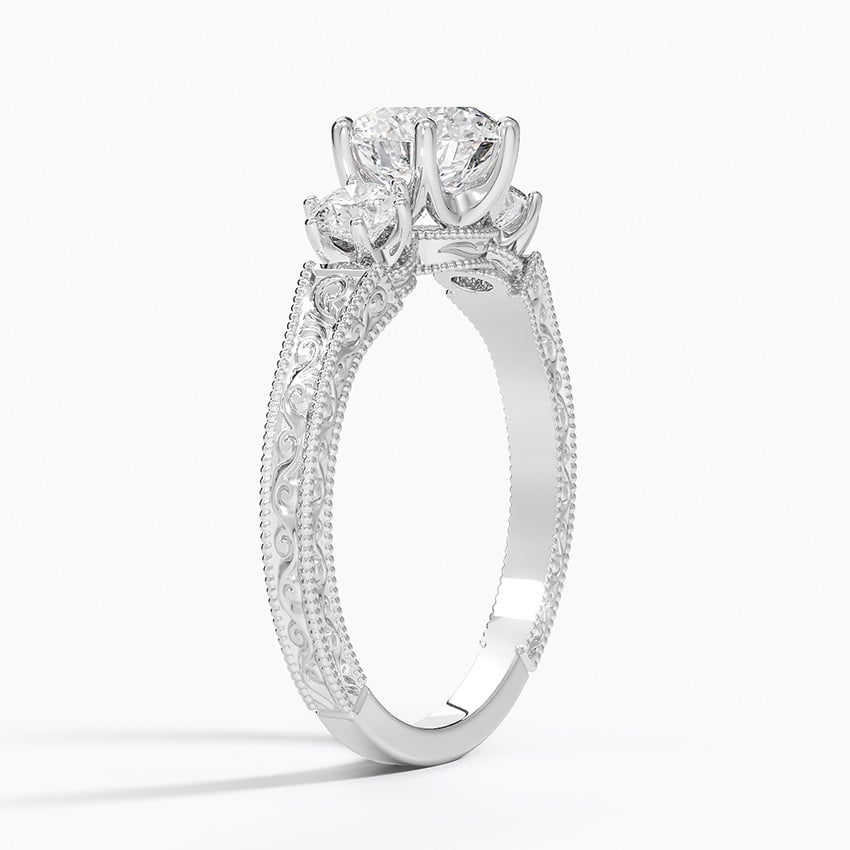 18K White Gold Hudson Three Stone Diamond Ring (1/3 ct. tw.)