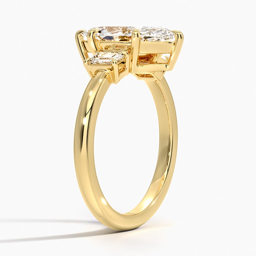 Three Stone Diamond Engagement Ring - Rhiannon