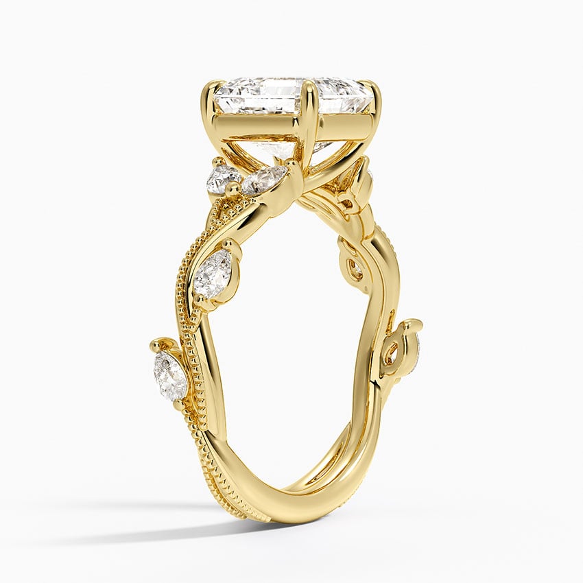 Milgrain Vine Diamond Ring