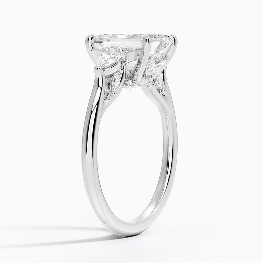 Platinum Secret Garden Gallery Three Stone Diamond Ring