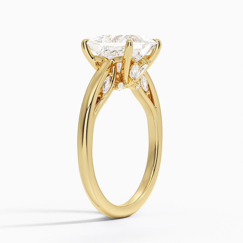18K Yellow Gold Secret Garden Adorned Gallery Solitaire Ring (1/3 ct. tw.)