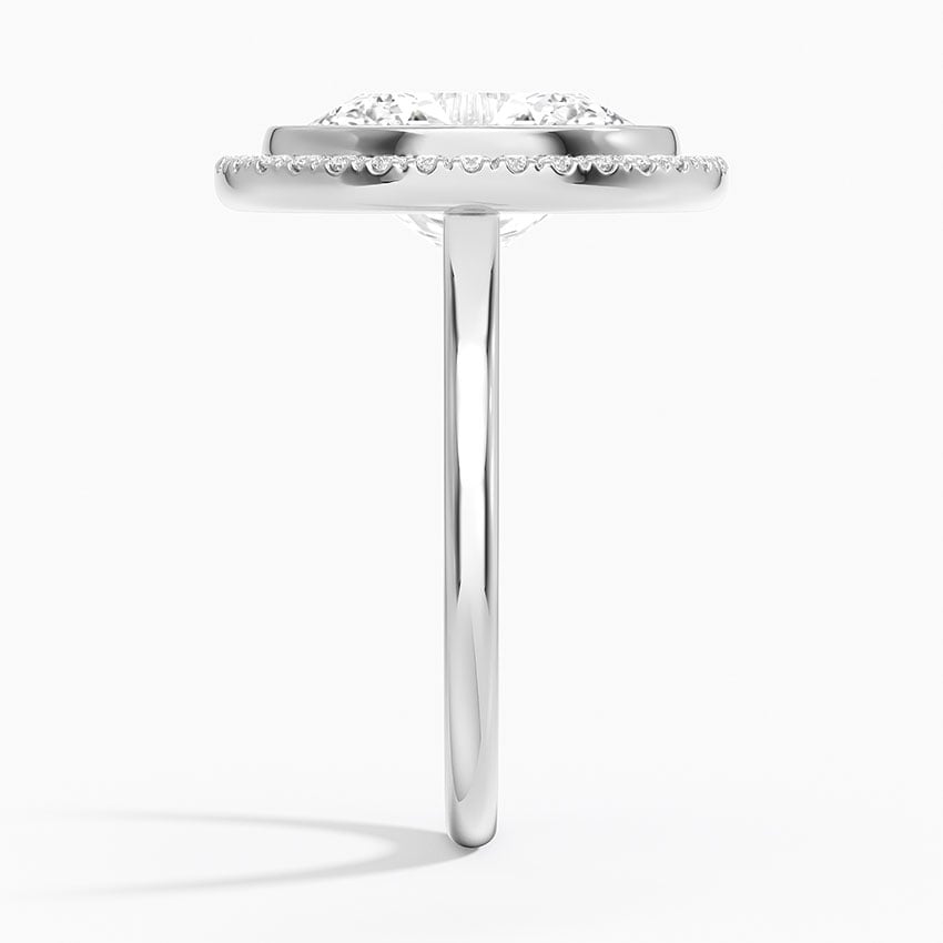 Bezel Halo Diamond Ring (1/4 ct. tw.) in Platinum