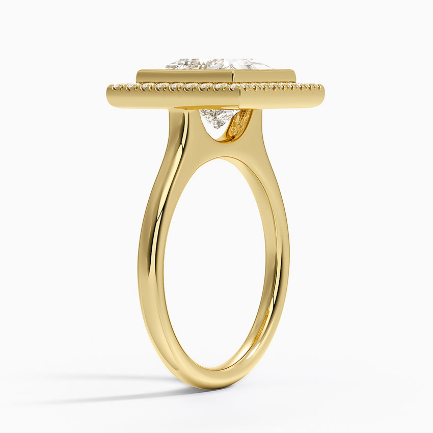 Bezel Halo Diamond Ring