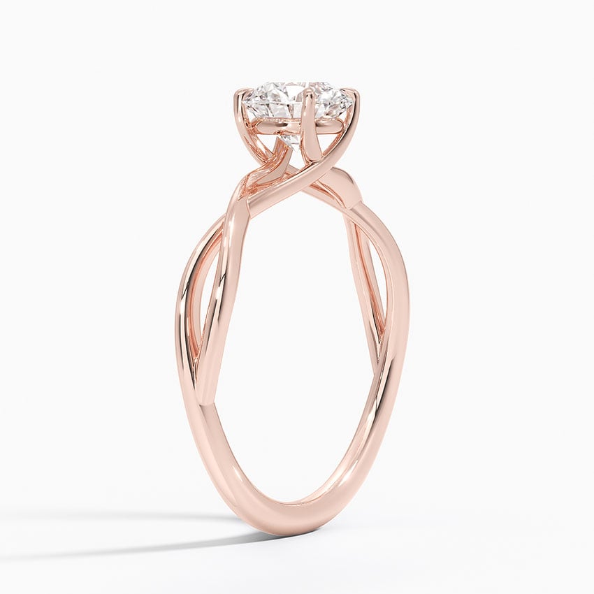 14KR Morganite Alya Twist Solitaire Ring, large top view