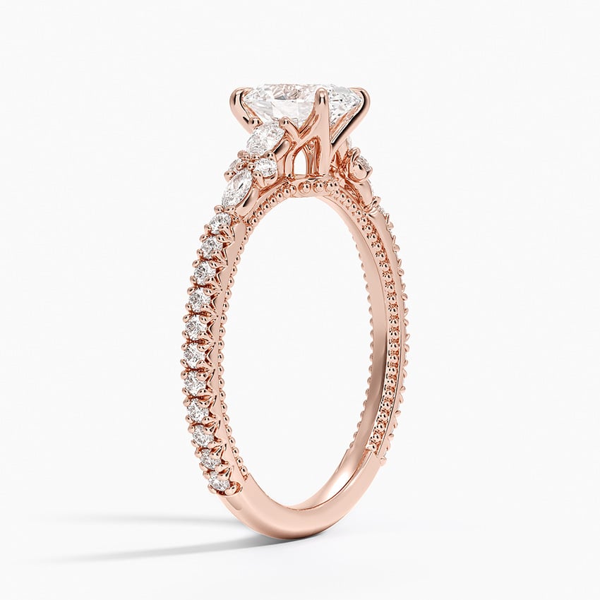 14KR Morganite Primrose Diamond Ring, large top view