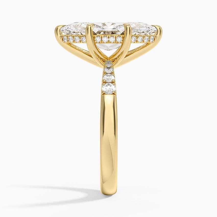 Bella Hidden Halo Diamond Ring (1/5 ct. tw.) in 18K Yellow Gold