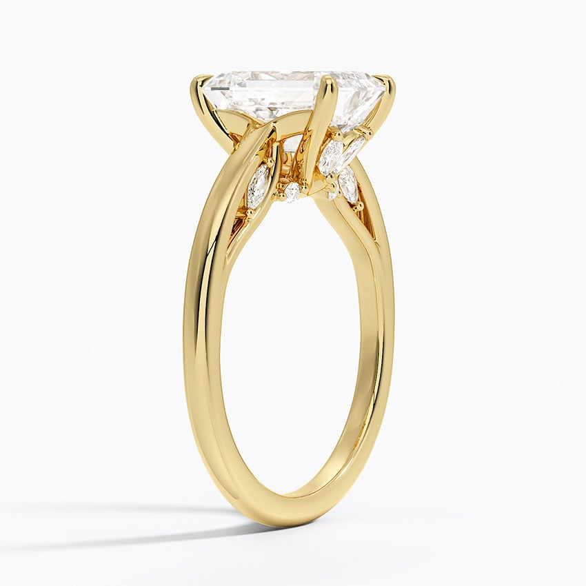 18K Yellow Gold Secret Garden Adorned Gallery Solitaire Ring (1/3 ct. tw.)
