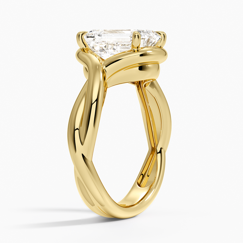 Bypass Twist Bezel Solitaire Diamond Ring
