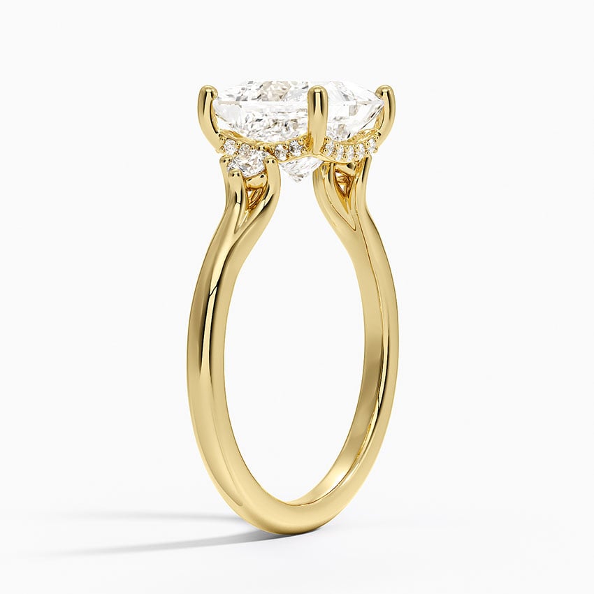 Floating Stone Diamond Engagement Ring