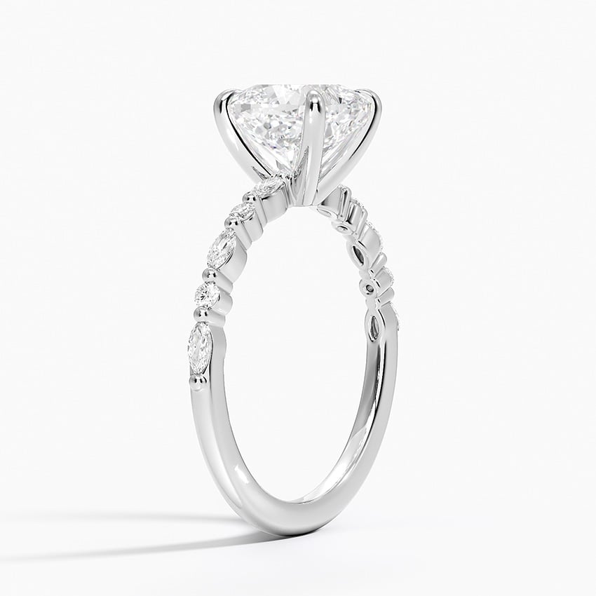 18K White Gold Delicate Versailles Diamond Ring
