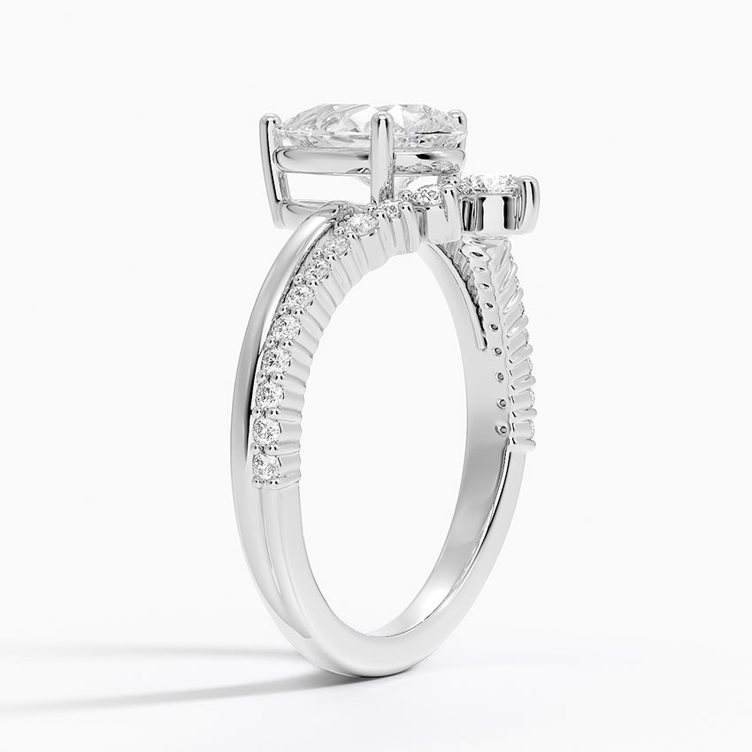 PT Moissanite Bianca Split Shank Diamond Ring (1/3 ct. tw.), large top view
